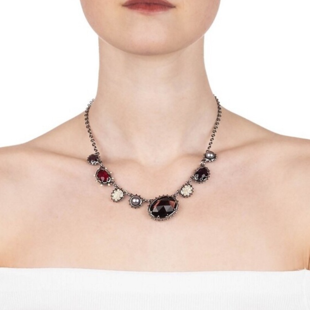 Alexis Bittar
Two-Tone, Freshwater Pearl Multi-Stone Necklace